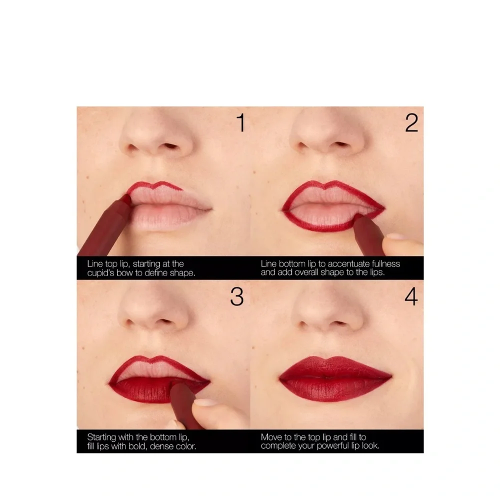 NWT NARS Powermatte High-Intensity Lip Pencil - Cruella (Scarlet Red)- size 2.4g